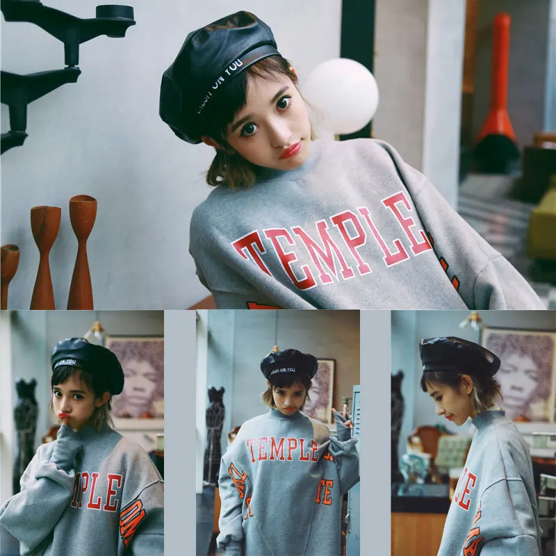 

Women’s Bow Beret Hat, Letter Patterns Stretchy Back Straps Tie Bow Beret Cap, Wild Fashion Dressing Accessories Hats