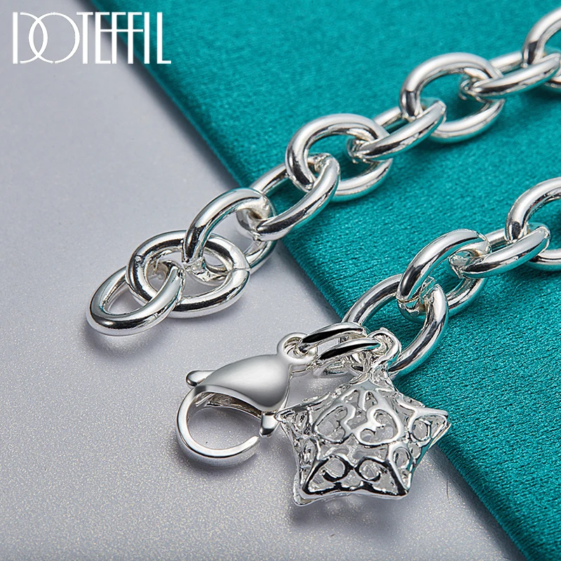 Серебряная цепочка-браслет DOTEFFIL 925 пробы для женщин и мужчин очаровательное