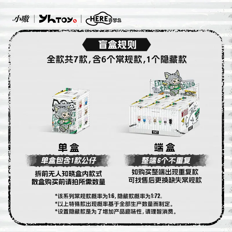 Оригинальная коллекционная серия Yhtoy Aoo X Yibo Rule Exception: виниловые плюшевые фигурки в закрытых коробках, милые куклы-подвески, игрушки-сюрпризы, подарки для коллекционирования (art.: 3920da128cb64) - 3920da128cb64