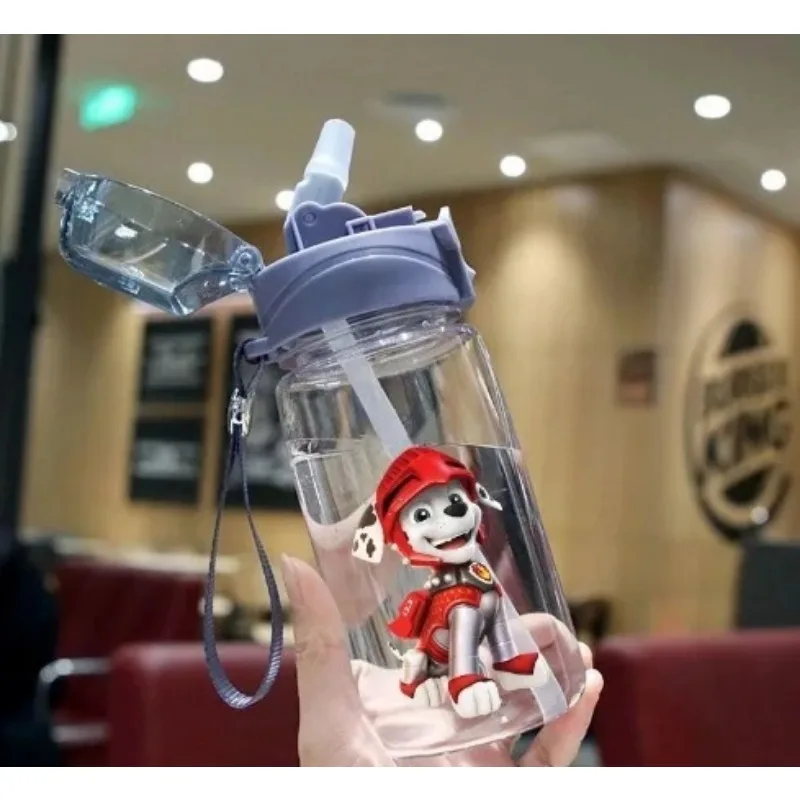 Фото Детская бутылка для воды Paw Patrol, 550 мл, с соломинкой, герметичная, для малышей, для мальчиков и девочек, для путешествий, школы, спорта №3
