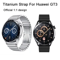 22mm solid titanium watchband for huawei watch gt 3 46mm gt2 pro titanium metal wrist strap with box for friend birthday gift