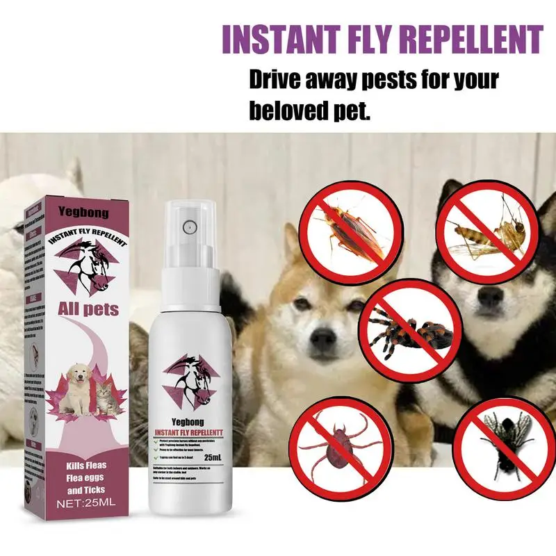 

Pet Insect Repellent Spray Drive Away Fleas Lice Ticks Eliminator Relieve Skin Itching Suitable For Deworming Cats And Dogs