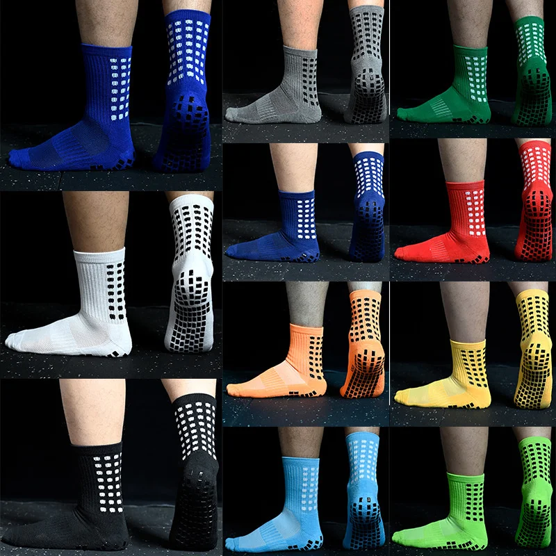 

New Sports 2023 Anti Men Slip Soccer Socks Cotton Football Grip Socks Calcetines