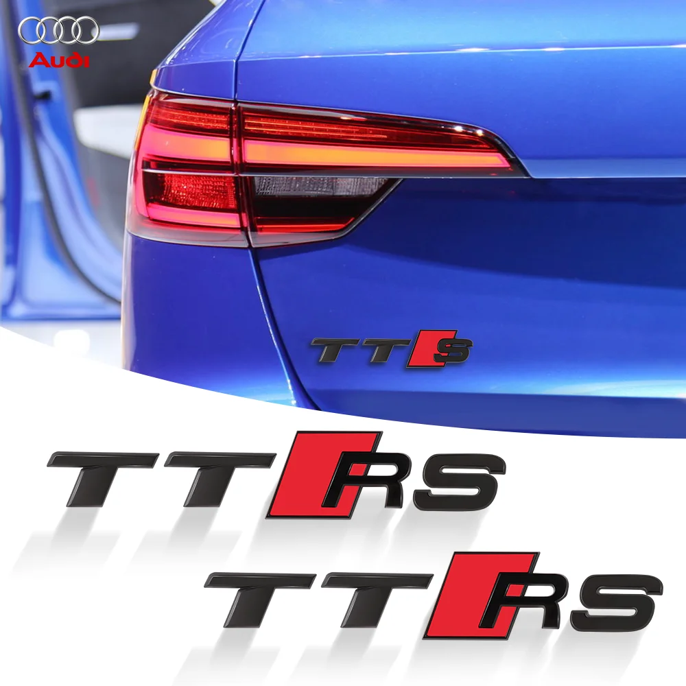 Фото 3D-наклейки-эмблемы из ABS-пластика для автомобилей Audi TTS TTRS, декоративные наклейки на кузов и багажник, аксессуары для Audi A1 A3 A4 B8 8P A5 A6 A7 Q3 Q5 №2