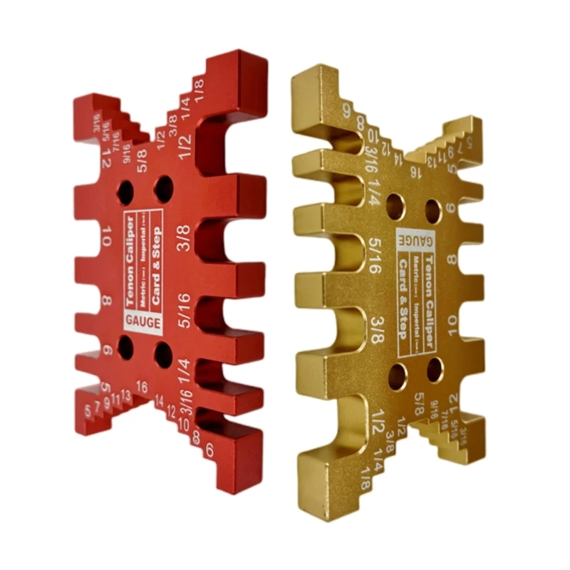 

M6CF High-Precision Aluminum Dovetail Jig Tenon Caliper Metric & Imperial Card Gauge