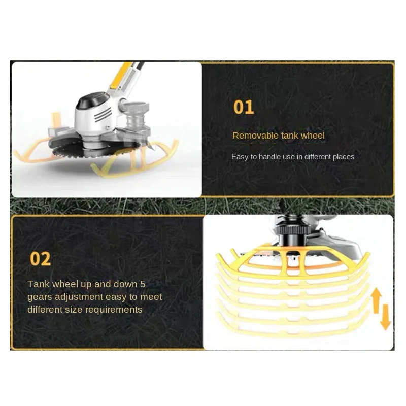Для сада 21 в Беспроводная электрическая газонокосилка Выдвижная бытовая ручная