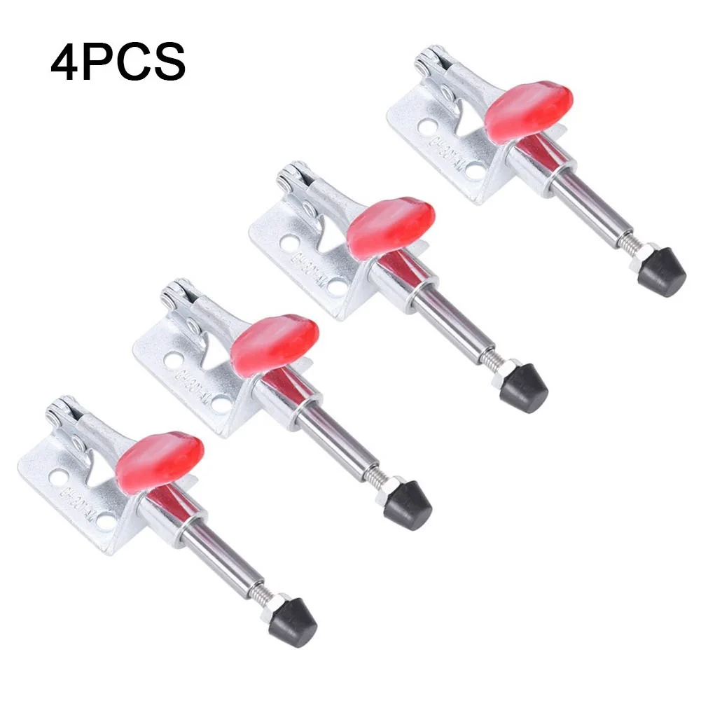 

4Pcs GH-301AM 45Kg Toggle Clamp Quick Release Pull Action Vertical/Horizontal Type Clamps U-shaped Bar Hand Tool For Woodworking