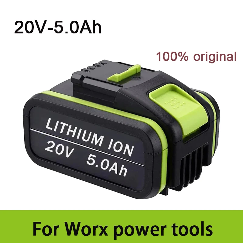 

100% New 20V5000mAh Rechargeable Lithium Battery Replacement Worx Power Tools WA3551 WA3553 WX390 WX176 WX178 WX386 WX678