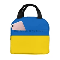 insulated lunch bag thermal ukraine flag tote bags cooler picnic food lunch box bag