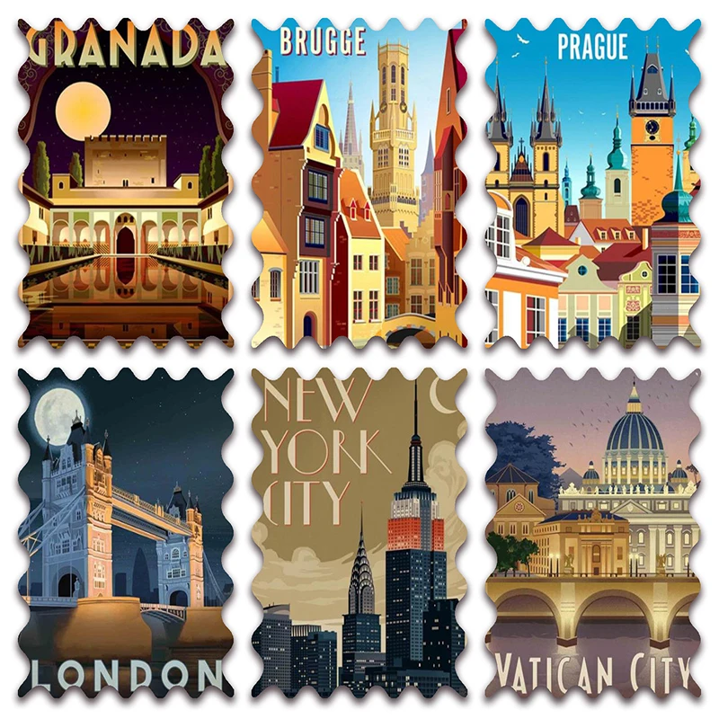 

New Full Diamond painting mosaic embroidery Cross stitch Scenic LONDON NEW YORK VATICAN TALLINN TYROL GRANADA BRUGGE PRAGUE E381