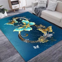butterfly pattern carpets living room anti skid area rug kids bedroom mats yoga mat large carpet decor