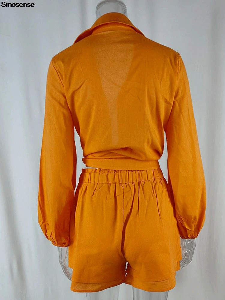 Женский спортивный костюм из 2 предметов Повседневная рубашка на пуговицах с