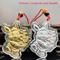 2023 china new year of the rabbit commemorative pendant necklace chinese zodiac painted ornament new year lucky gift