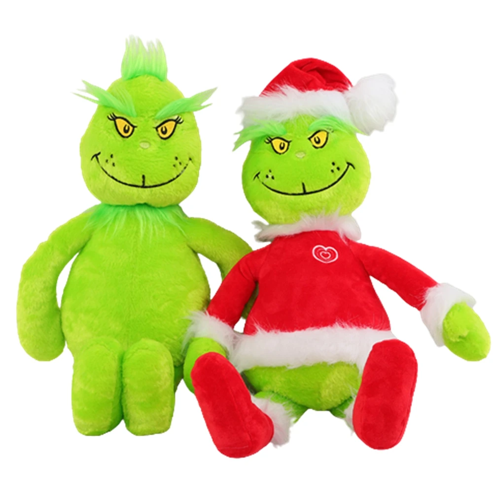 2022 New The Grinchs Plush Toy Christmas Party Ornaments Max Dog Santa Doll Stuffed Cartoon Animal Home Decor Xmas Kids Gifts