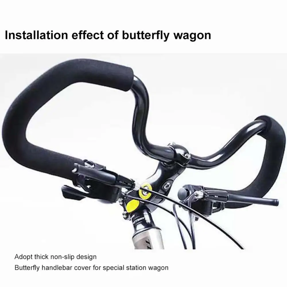 

Руль в форме бабочки Грипсы из губки для туристических велосипедов плюс амортизирующие шоссейные Грипсы для отдыха на большом расстоянии с 50 см