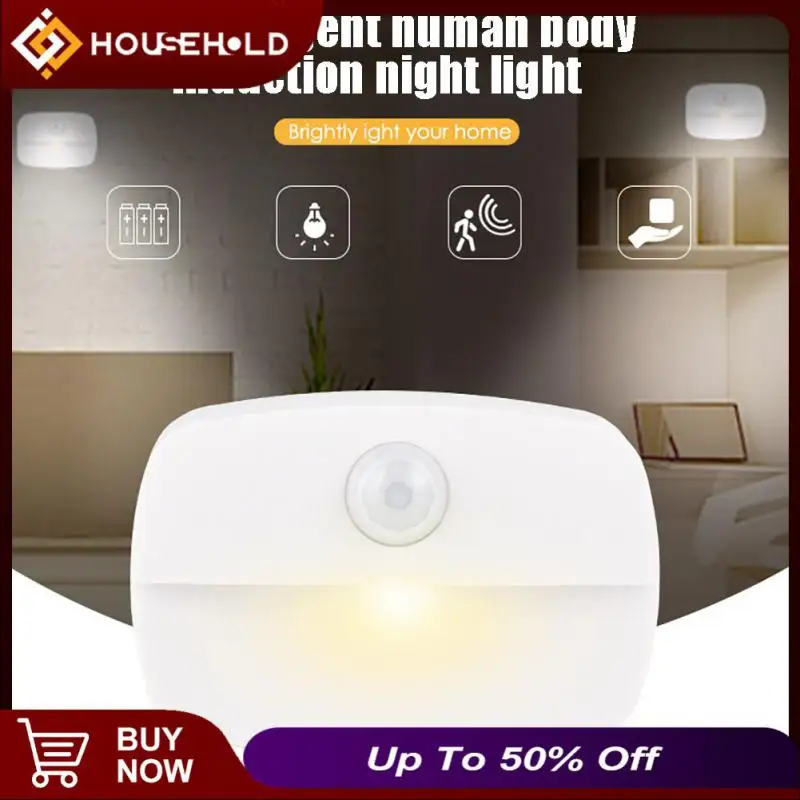 

Portable Wall-mounted Porch Stair Light Home Corridor Bedroom Wardrobe Lamp Led Bedside Nightlight Battery Powered Energy-saving