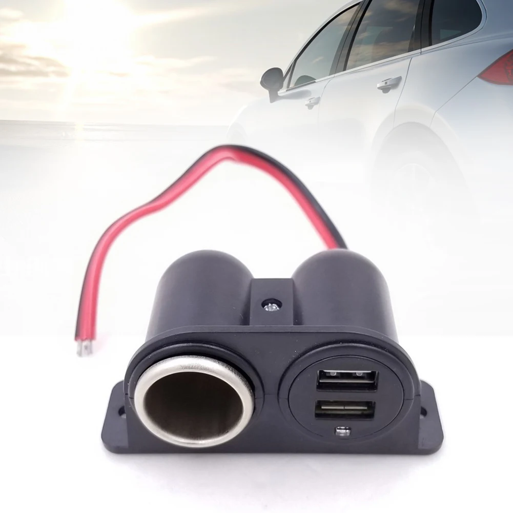 

12V Motorcycle Charger Adapter Cigarette Lighter 3.1A Dual USB Output FastCharging Ignition Parts for Phone Tablet GPS Accessory