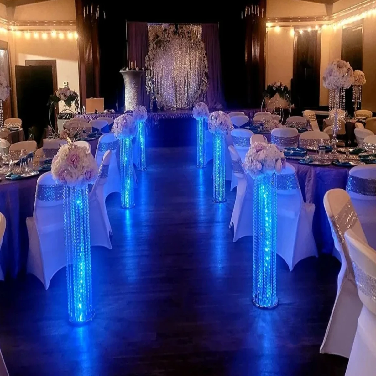 4 шт./10 шт.) H60 см/120 см) акриловый кристалл цветок фотоэлемент на полу высокий