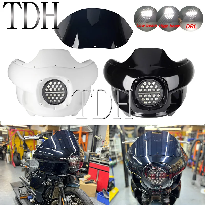 

Мотоциклетная фара 7 дюймов, Передняя верхняя обтекатель, хомут для Harley Softail Street Bob Low Rider Fat Bob Slim Heritage Classic 18 +