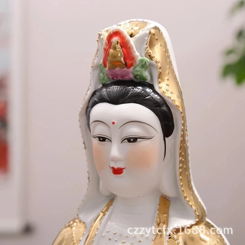 12-дюймовый Золотой корпус из десяти тысяч жемчужин для отправки сына Гуаньинь