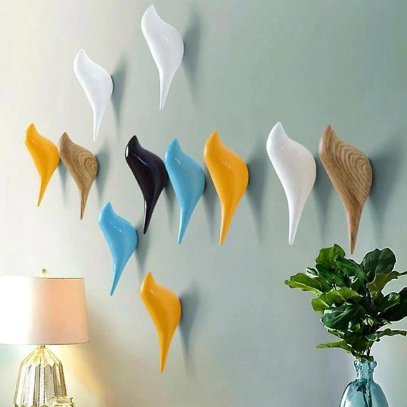 

Bird Hook Decorative Wall Hook Coat Hangers Wall Bag Hanger White Black Blue Colorful Modern Bathroom Cap Hanger Suit Hook