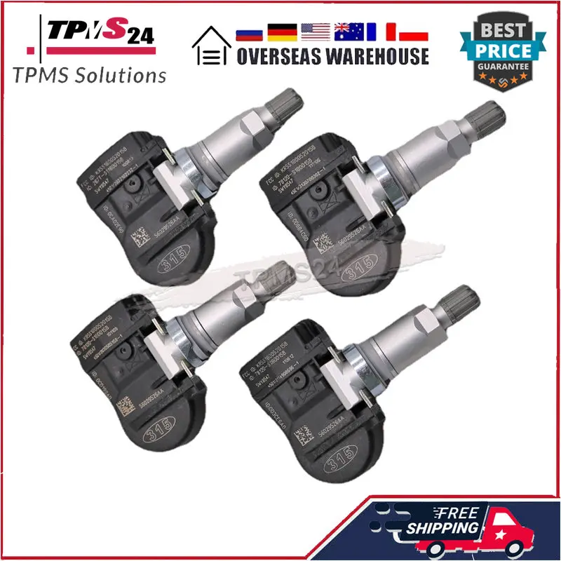 

4X для CHRYSLER 200 DODGE AVENGER Калибр JEEP Компас 315 МГц датчик давления воздуха в шинах 56029526AA 68001696AB 68078861AA