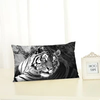 tiger head printed cushion cover pillows decorative tropical animals tiger pillow cover home decor pillowcase for couch