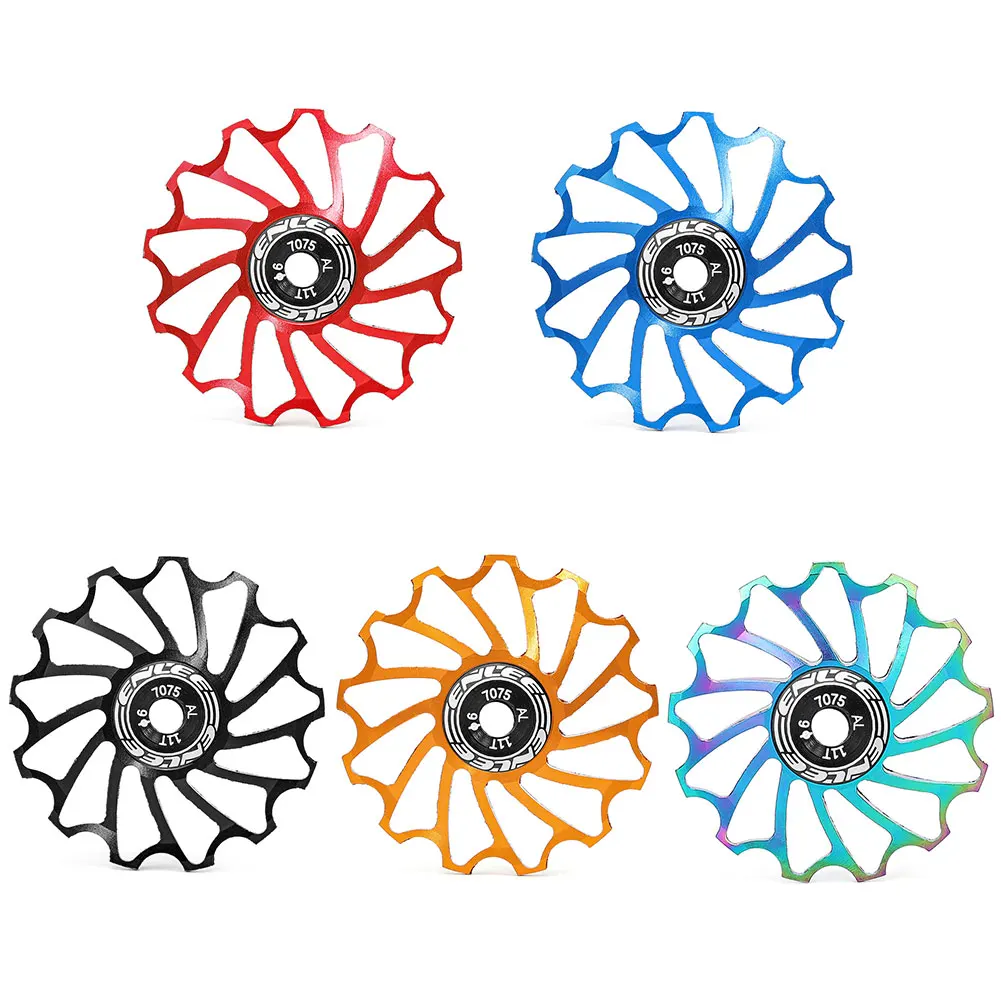 

ENLEE 11T/13T Road Bike Rear Derailleurs Ceramic Bearing Aluminum Alloy MTB Bicycle Rear Derailleur Pulley Guide Wheel Cycling A