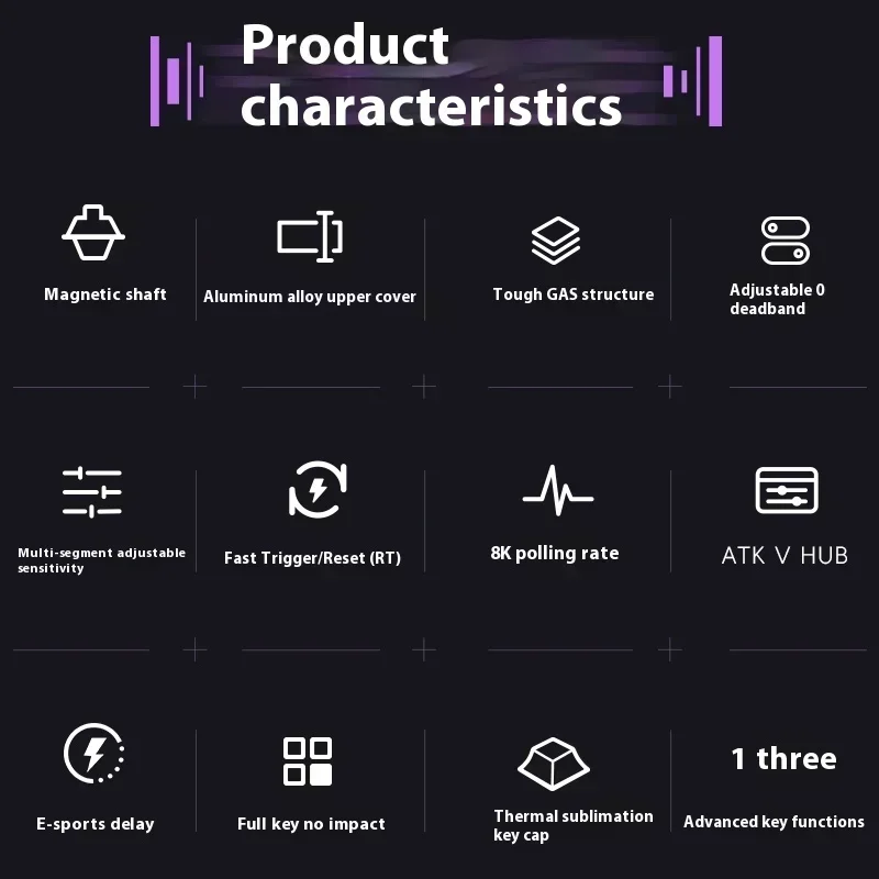 Клавиатура ATK RS7 Pro RGB с магнитной осью проводная алюминиевая 8k VALORANT ПК аксессуары