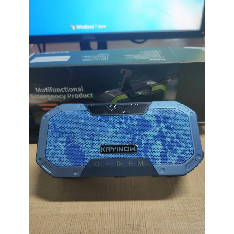 

AWIND Hand Crank AM/FM Radio Solar Portable Bluetooth Speaker 5000mAh Power Bank Charger LED FlashLight Out. Bidoorke Camping Su