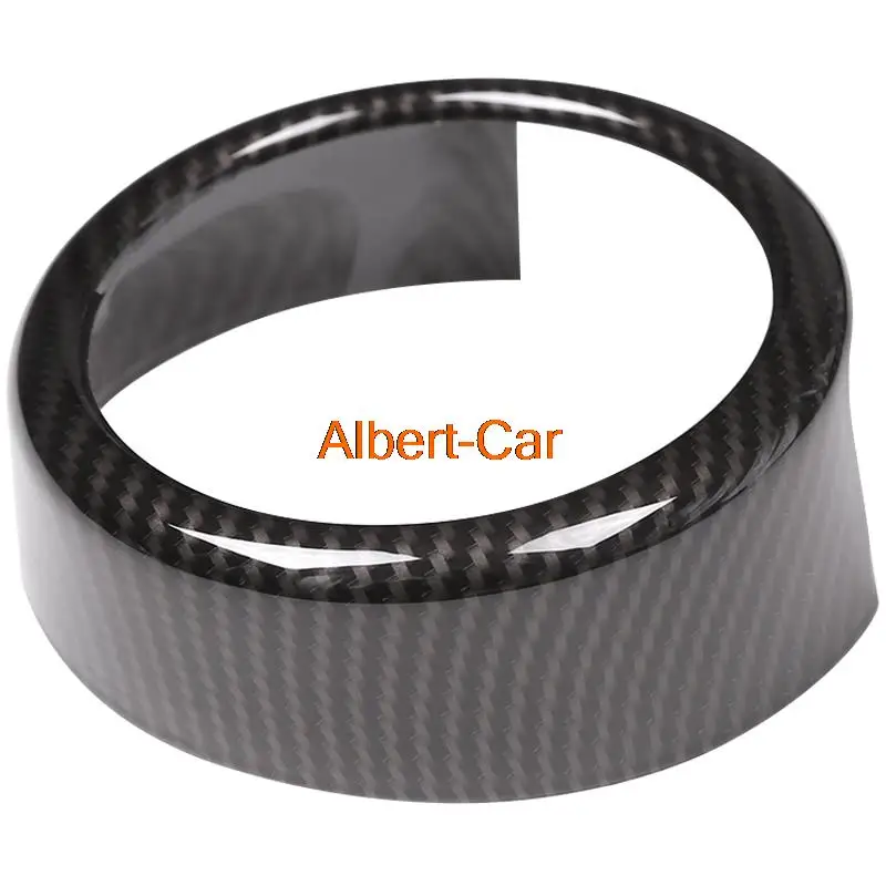 

ABS Carbon Fiber Rear Grille Front Grill Logo Decor Ring Black Trimmed Frame Fits for Alfa Romeo Giulia 2017-2020
