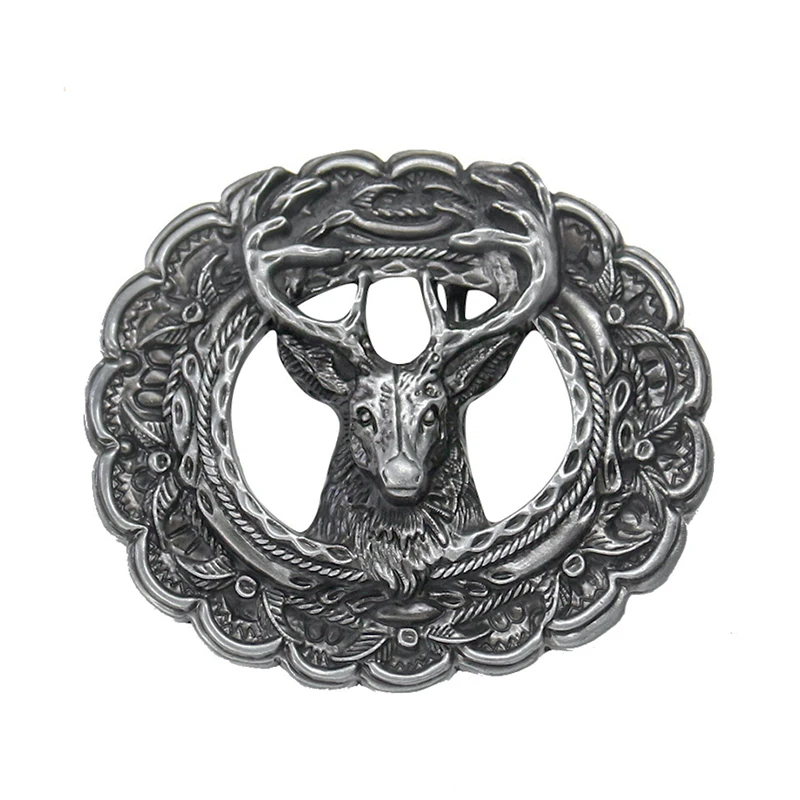 

3D Wapiti Hunter Deer Western Belt Buckle Suitable for 4cm Wideth Belt with Continous Stock