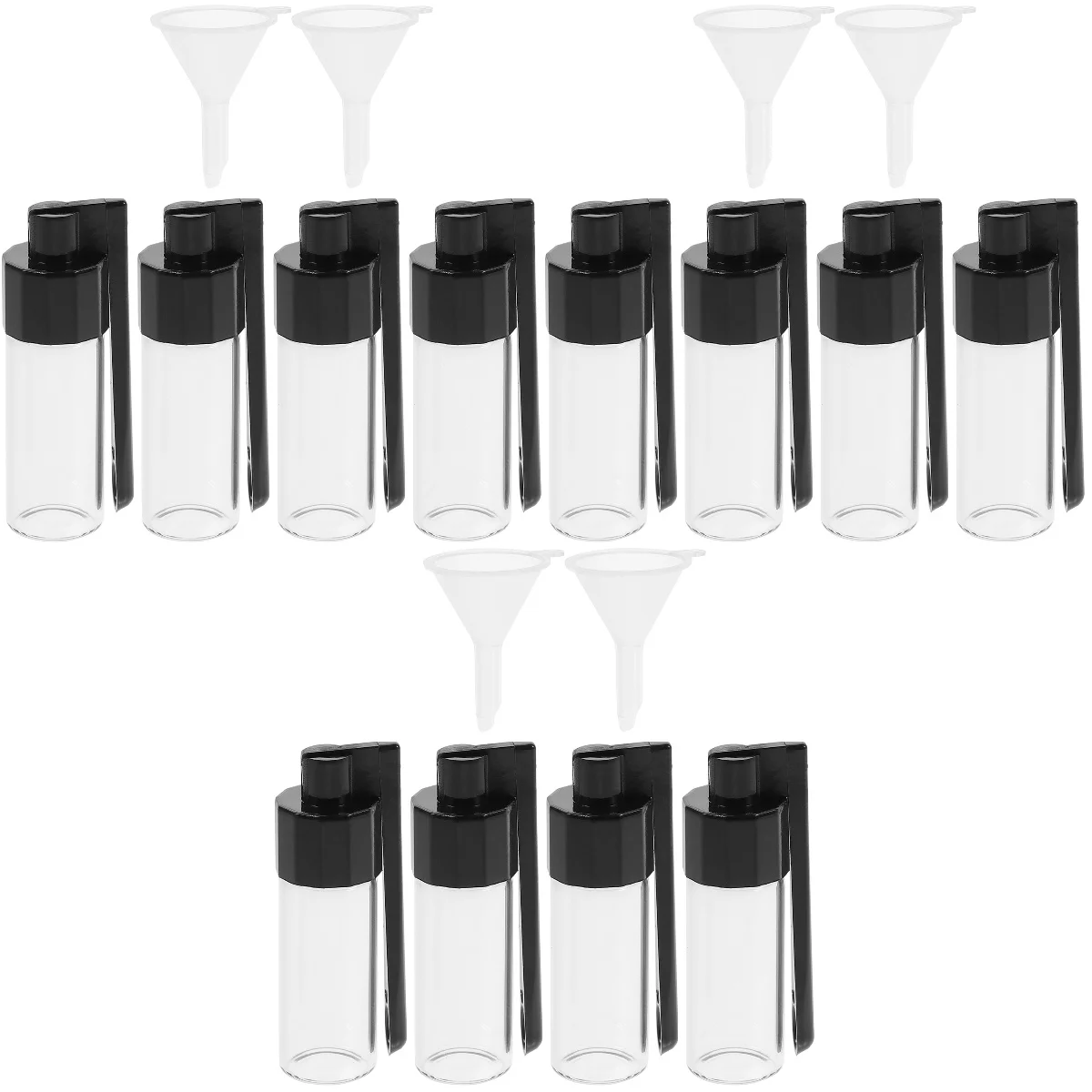 

3 Sets Vial Snorter Dispenser Glass Specimen Cups Stool Container Fecal Container Funnel