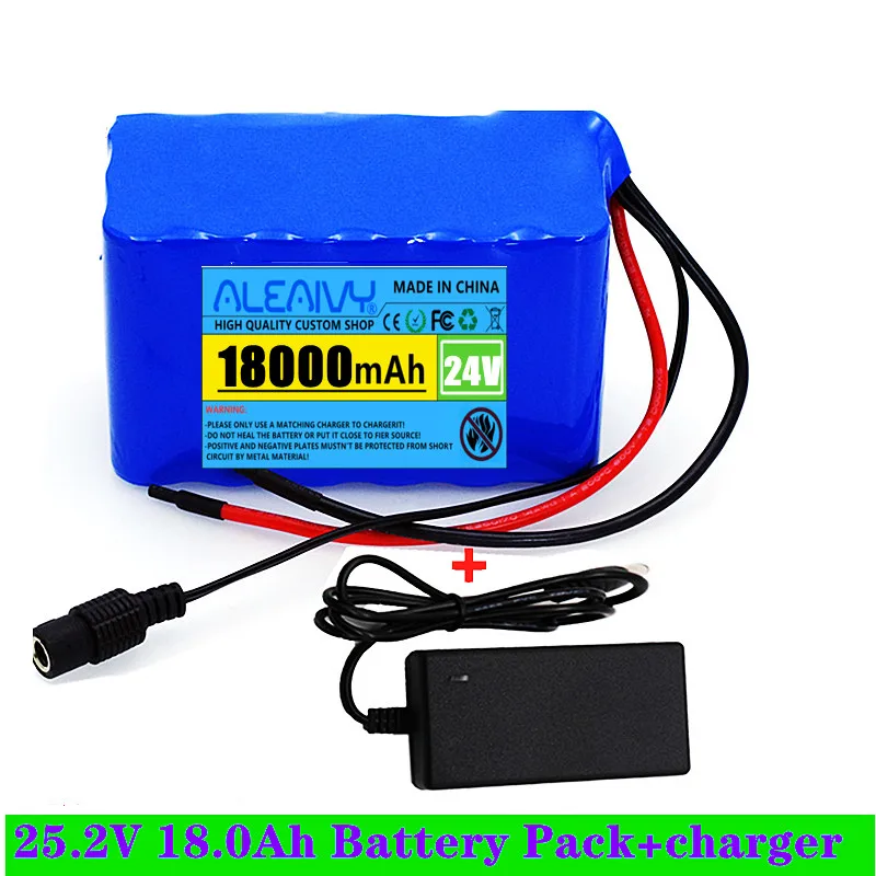 

100% New 24V 18Ah 6S3P 18650 Battery Lithium Battery 25.2v 18000mAh Electric Bicycle Moped /Electric/Li Ion Battery Pack+Charger