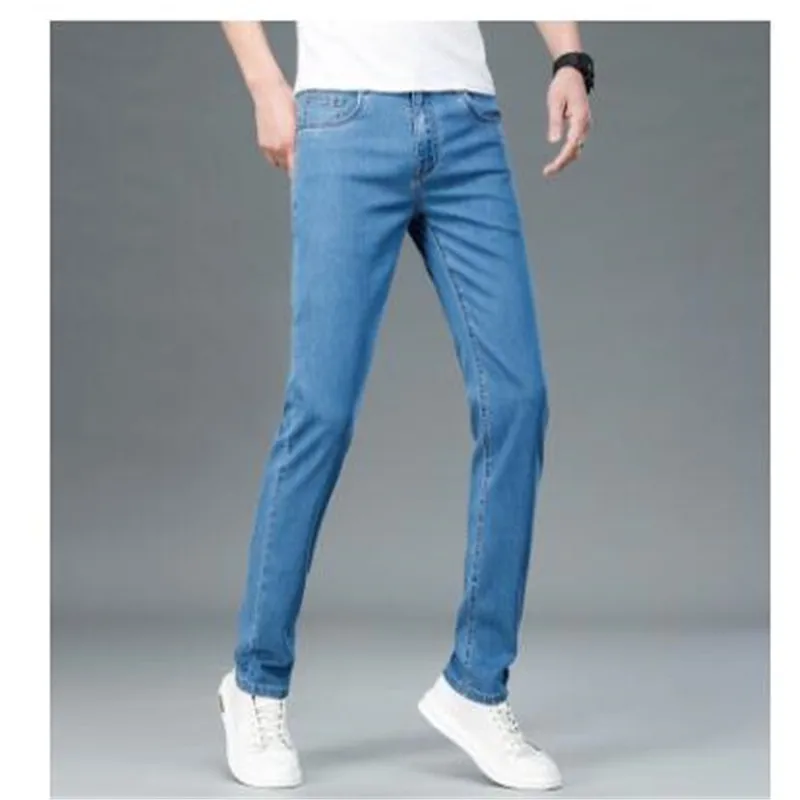 2022 New Winter and Autumn Mens Casual Jeans Fashion Slim Cotton Denim Pants Skinny Jeans