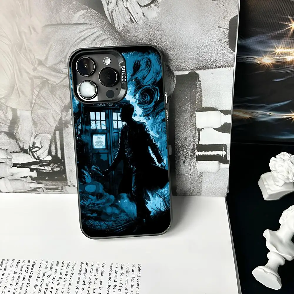 Чехол для телефона DoctorES WhoS матовый серебристый цвет iPhone 15 16 14 13 12 11 Pro Max Plus XS X