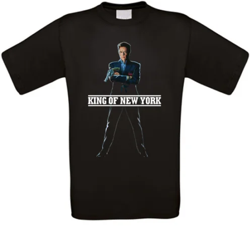 Белая футболка с изображением кинофильма короля Нью-Йорка Фрэнка