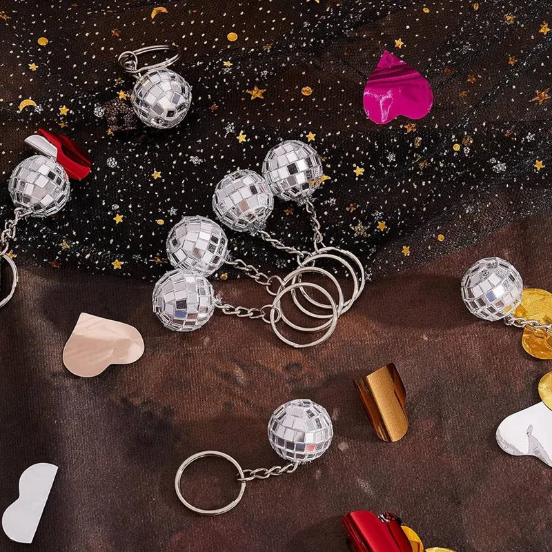Брелок для дискотеки 48 шт. брелок серебристый зеркальный