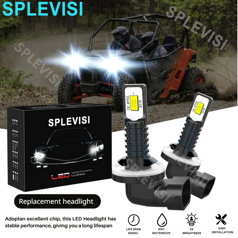 6000K 70W белая фотолампа 2X 8000LM 12V-24V для Arctic Cat 500 4X4 AUTO 2002 2003 ATV UTV светодиодный лампы для фар 6000K 70W белая фотолампа 2X 8000LM 12V-24V для Arctic Cat 500 4X4 AUTO 2002 2003 ATV UTV светодиодный лампы для фар