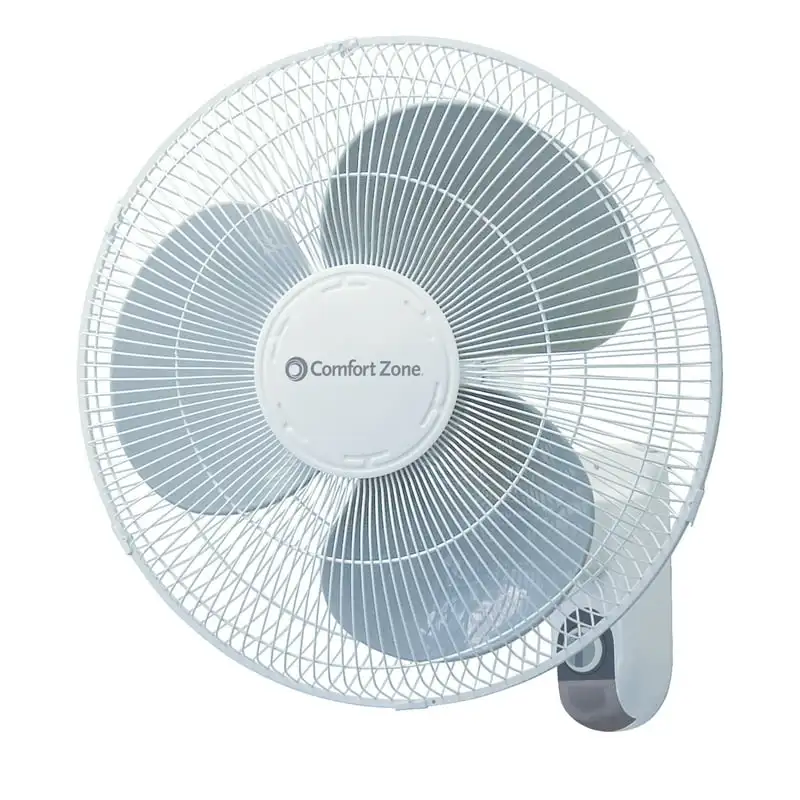 

3-Speed Oscillating Wall-Mount Fan, Adjustable Tilt, White