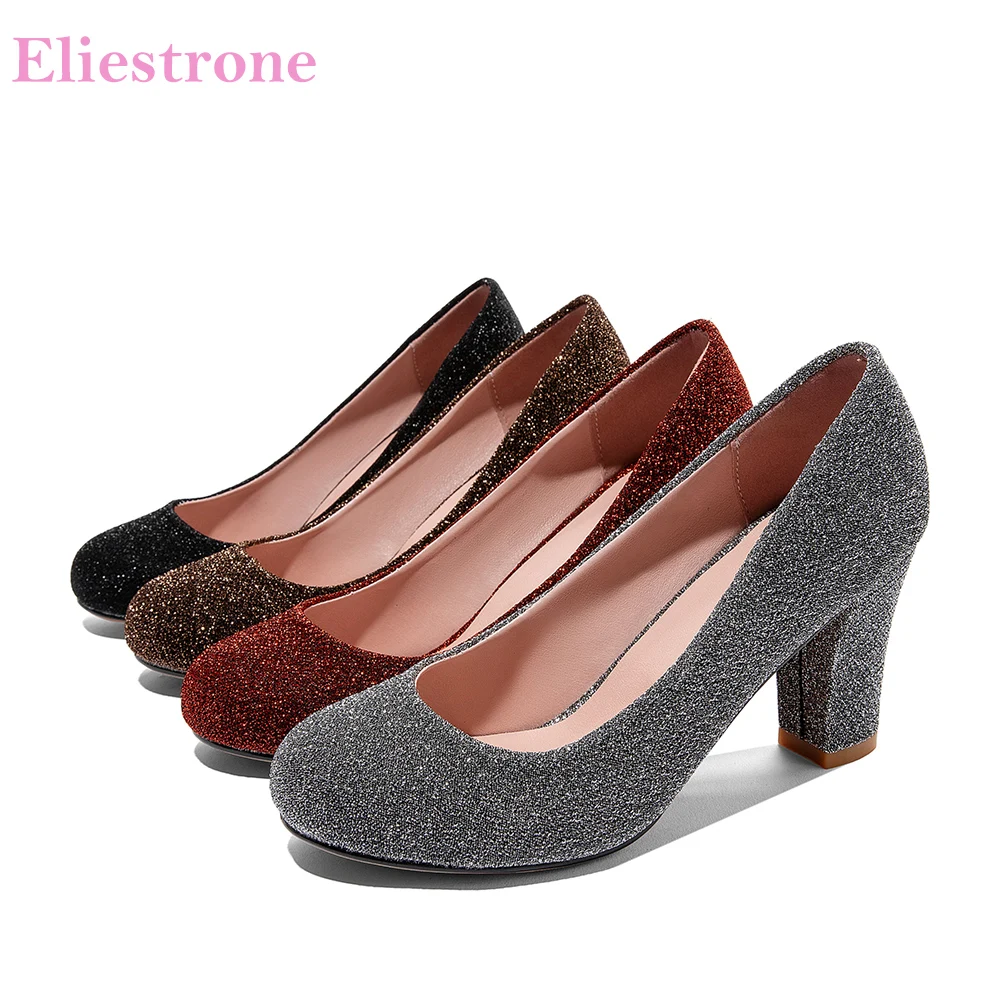 

Женские свадебные туфли-лодочки, черные, серебристые туфли на высоком каблуке, большой размер 11, 28, 43, 45, 47, 2022