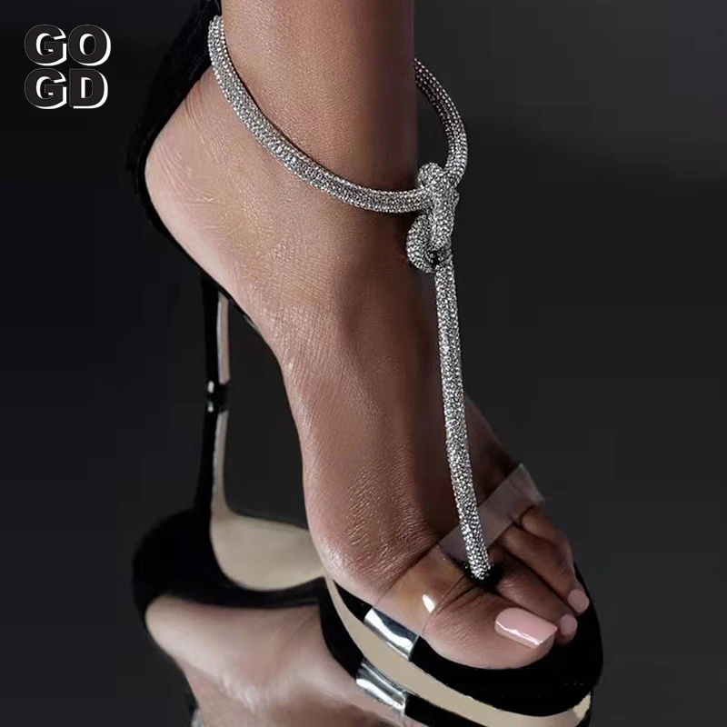 

[GOGD]; Летние балетки-гладиаторы со шнуровкой и с узкими лентами; Стразы; Босоножки на ремешке; Модная обувь с квадратным носком; Ботильоны на ...