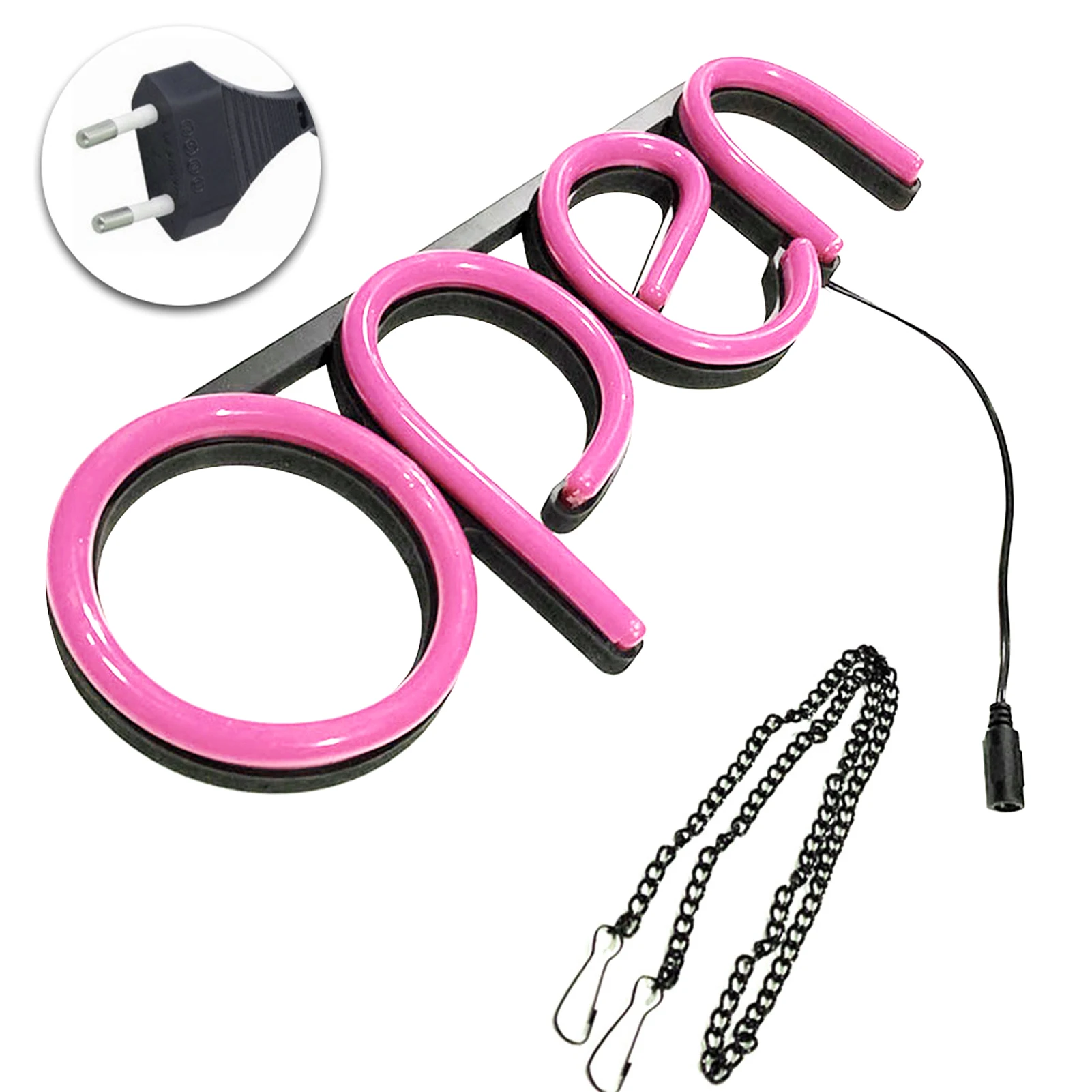 

Store PVC Neon Light Sign Open LED Bar Salon Window Display Ultra Bright RGB Letter Door Easy Install Wall Mounted Decorative