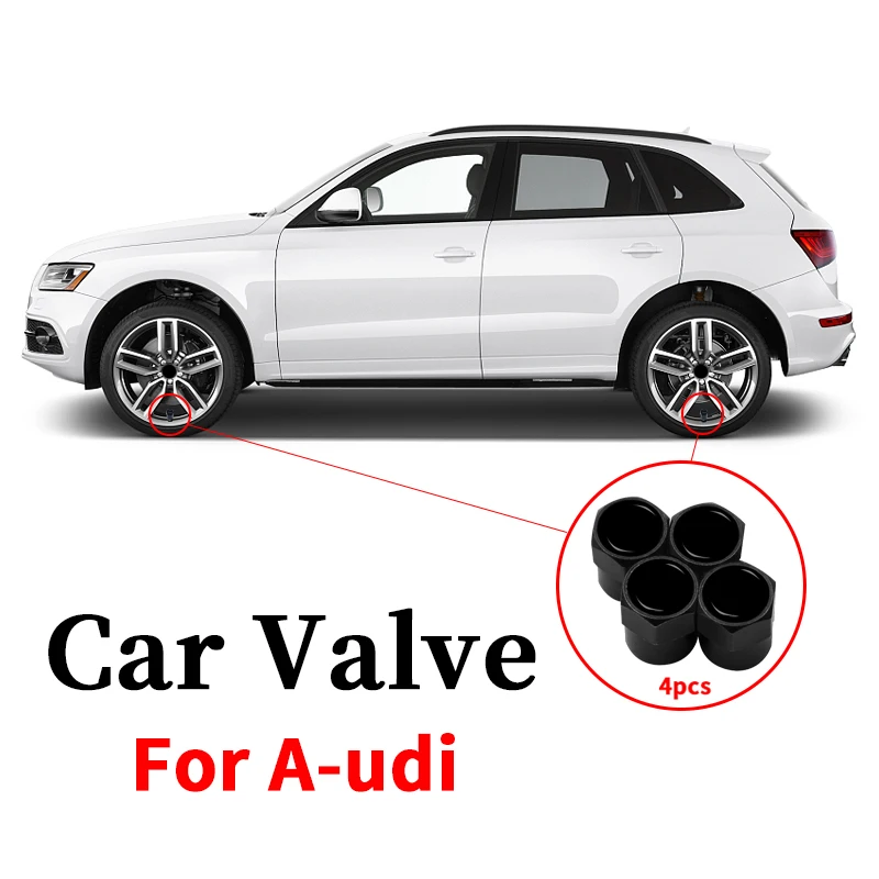 

4pcs Car Tire Valve Cap Metal Silver Door Core Hexagonal Auto Parts for Audi All Series Q3 Q5 SQ5 Q7 A1 A3 S3 A4 A4L A6L A7 S6