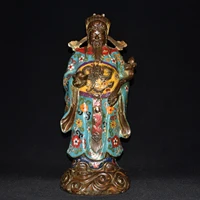 14 tibetan temple collection old bronze cloisonne enamel ingots coin god of fortune lucky gather fortune ornament town house