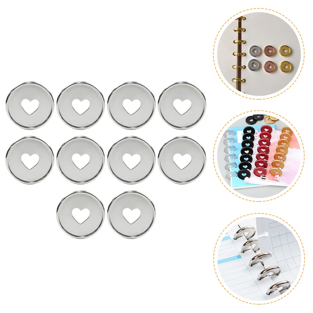 

Binding Discs Binder Heart Disc Notebook Book Clips Large Expansion Ringbuckle Supplies Planner Dis Rings Leaf Loose Multicolor