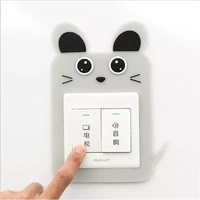 1pc silicone cartoon switch paste wall sticker bedroom living room switch decorative protective cover household power1
