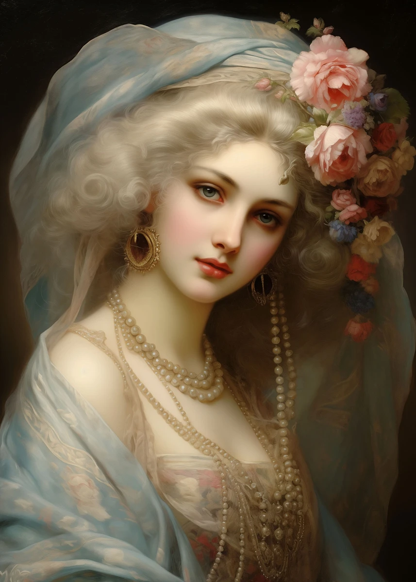 

Портрет благородной женщины, печать на холсте