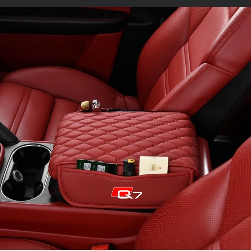 Роскошный Кожаный Автомобильный подлокотник 5 см утолщенный карман для хранения