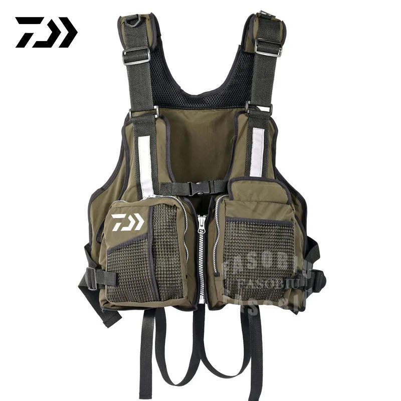 

Daiwa Men's Professional Life Jacket Buoyancy Suit Portable Fishing Vest Multi-Pockets Waterproof Sea Fishing Adjustable Vests